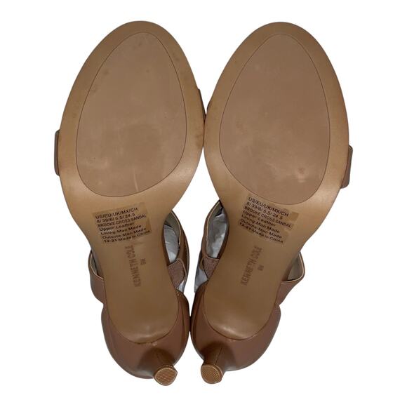 Kenneth Cole New York Women's Brooke Cross High Heel Dress Sandals Beige Size 8 - Picture 5 of 5